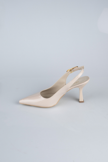 Chaussure de soirée Cuir Verni Beige ABR1130