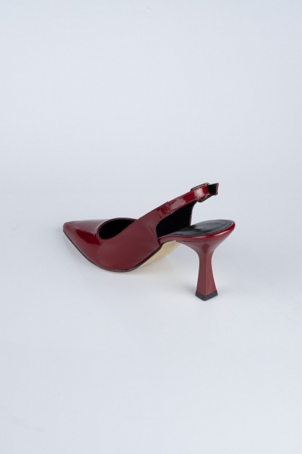 Chaussure de soirée Cuir Verni Rouge Bordeaux ABR1130