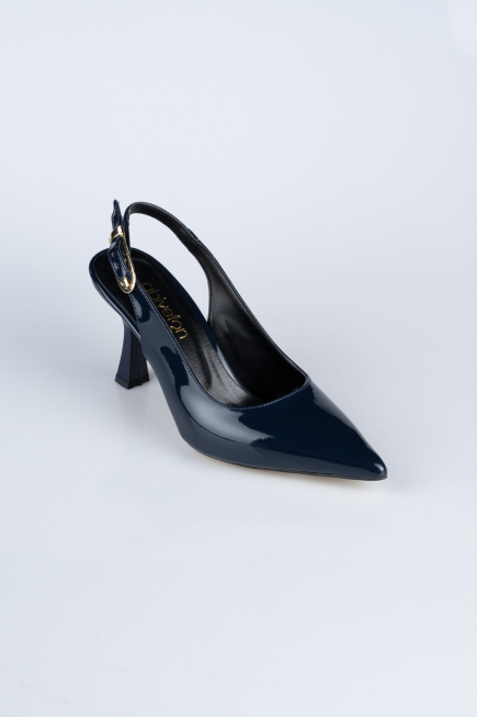 Chaussure de soirée Cuir Verni Bleu Marine ABR1130