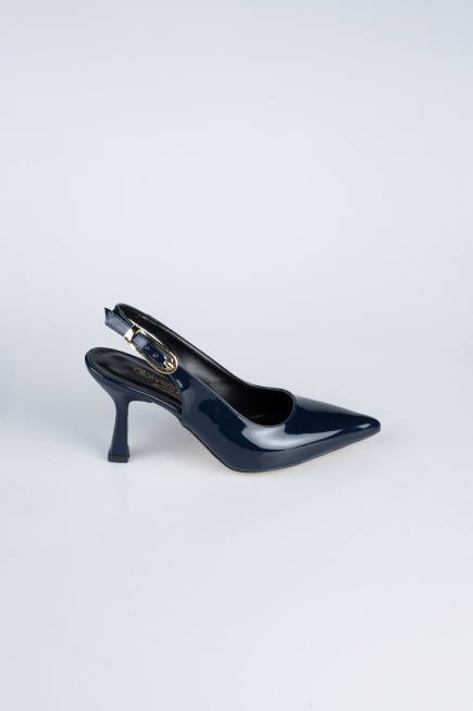 Chaussure de soirée Cuir Verni Bleu Marine ABR1130