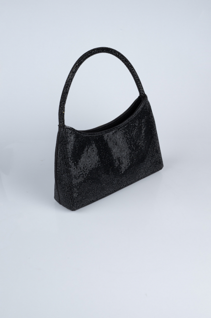 Sac de Soirée Luxe Pierreux Noir V915