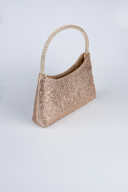 Sac De Soirée Luxe Pierreux Rose VT915