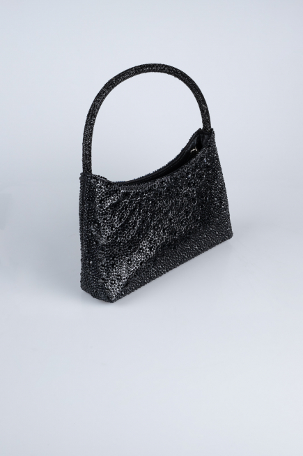 Sac De Soirée Luxe Pierreux Noir VT915