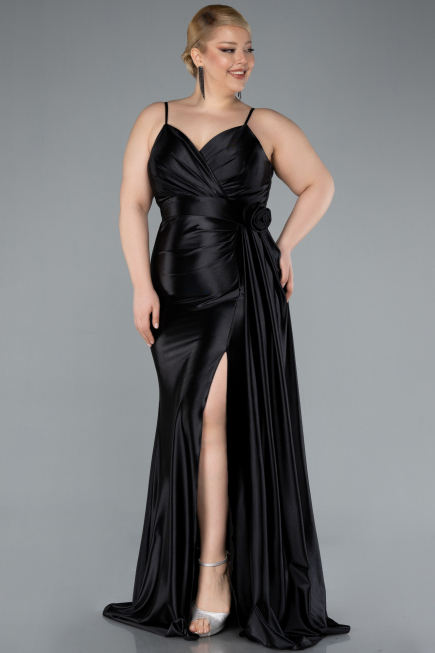 Robe de Soirée Grande Taille Longue Noir ABU4815