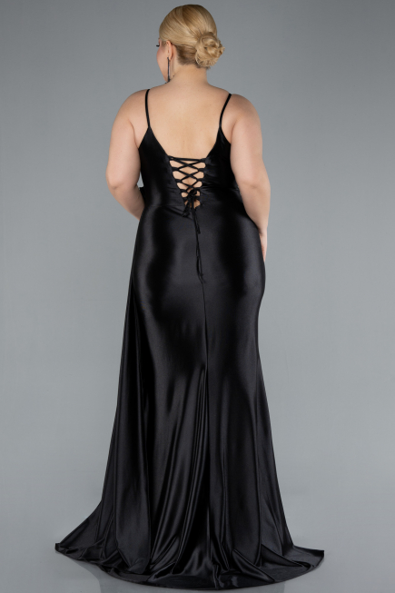 Robe de Soirée Grande Taille Longue Noir ABU4815