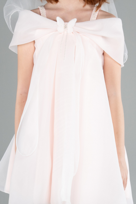 Robe de Soirée Enfants Courte Saumon ABK2295