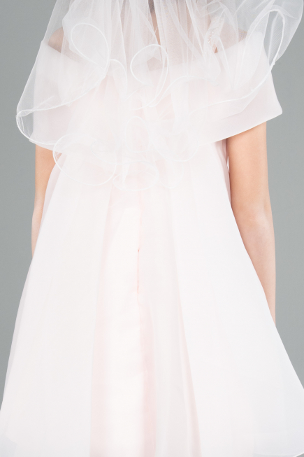 Robe de Soirée Enfants Courte Saumon ABK2295