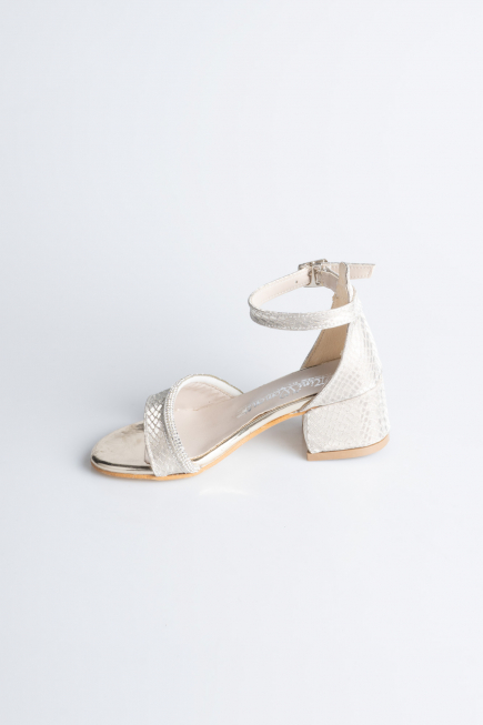 Chaussure D’enfant Peau de Serpent Or SE786