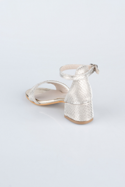 Chaussure D’enfant Peau de Serpent Or SE786