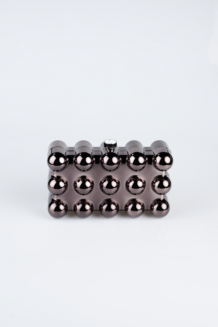Sac de Soirée Métal Platine SH843