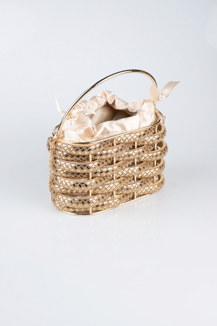 Sac de Soirée Luxe Métal Or SH847