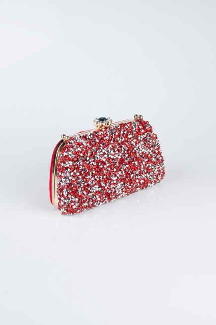 Sac de Soirée Luxe Couleur daim Rouge SH849