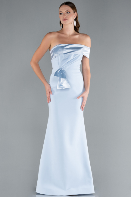 Robe de Soirée Longue Bleu clair ABU4832