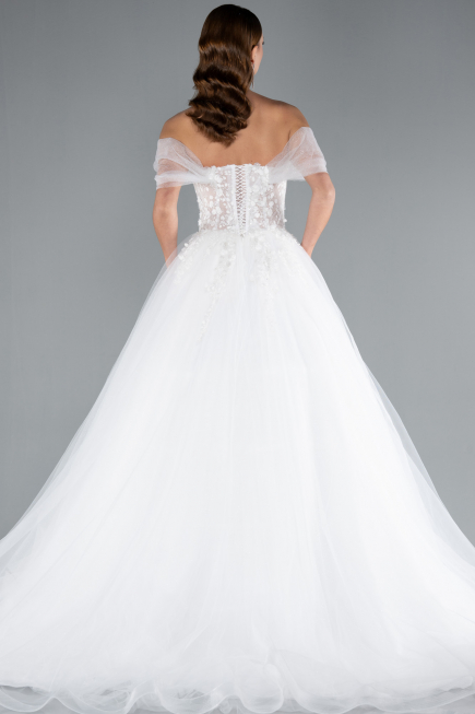 Robes de Mariage Longue Blanc ABU4834