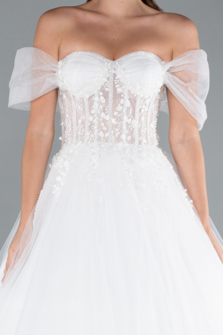 Robes de Mariage Longue Blanc ABU4834