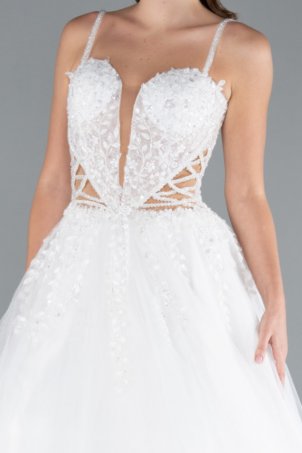 Robes de Mariage Longue Blanc ABU4835