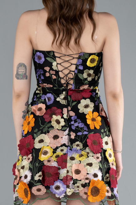 Robe de Cérémonie Courte Noir ABK2326