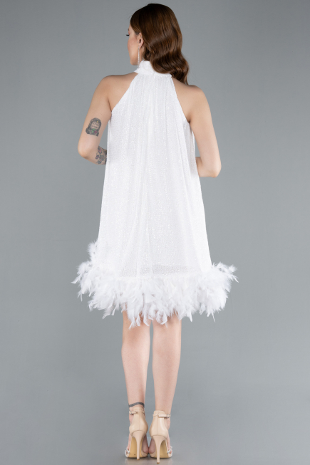 Tenue de Soirée Courte Blanc ABU4876
