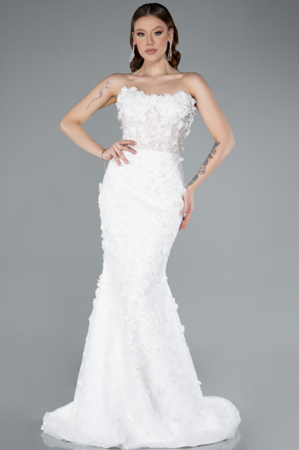 Robes de Mariage Longue Blanc ABU4864