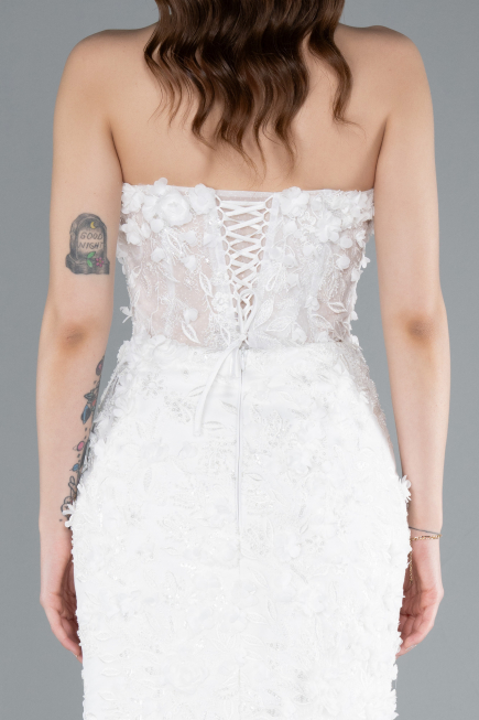 Robe de Mariée Grande Taillev Longue Blanc ABU4865