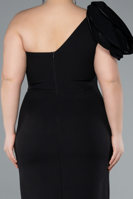 Robe De Fête Grande Taille Midi Noir ABK2319