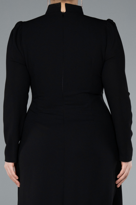 Robe Grande Taille Longue Noir ABU4881