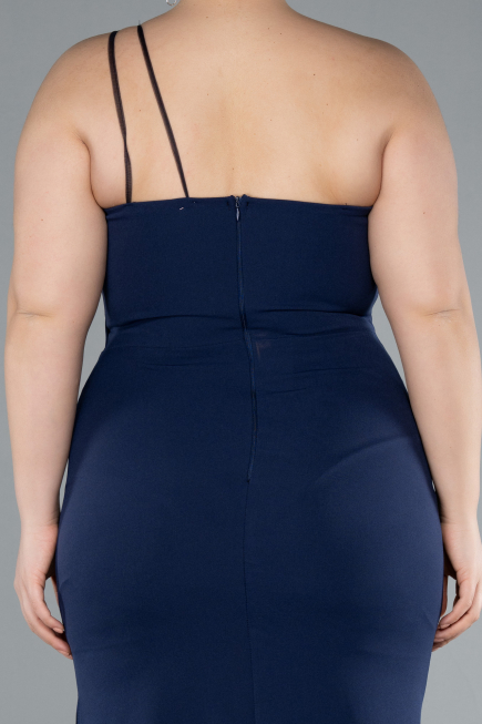 Robe De Soirée Grande Taille Longue Bleu Marine ABU4892