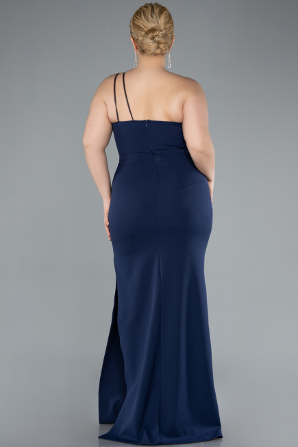Robe De Soirée Grande Taille Longue Bleu Marine ABU4892