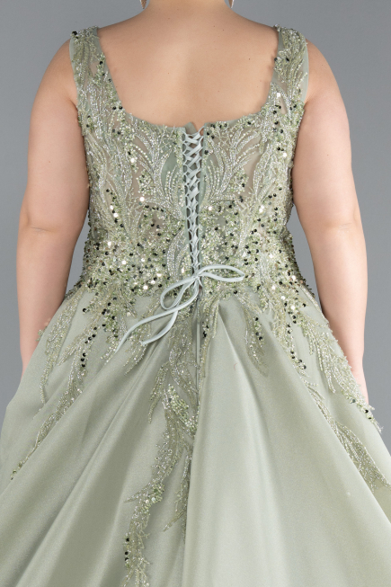 Robes De Soirée Grande Taille Longue Menthe ABU3747
