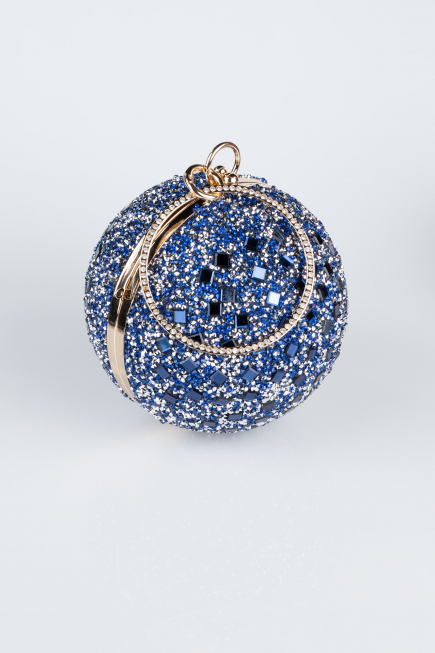 Sac de Soirée Squameuse Bleu Saxe SH803