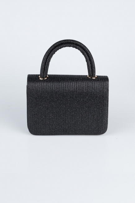 Sac de Soirée Luxe Argenté Noir KC264