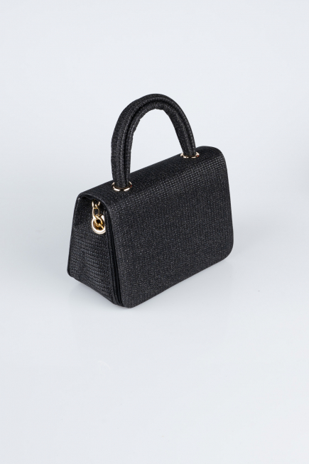 Sac de Soirée Luxe Argenté Noir KC264