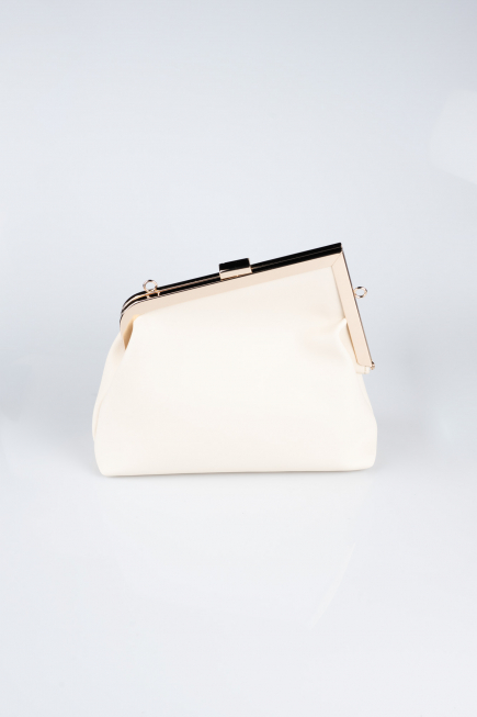 Sac de Soirée Cuir Beige KC475