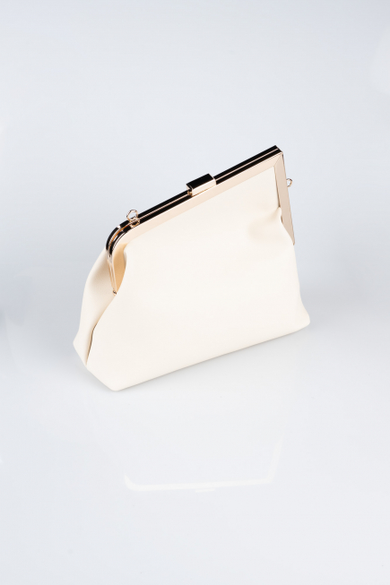 Sac de Soirée Cuir Beige KC475