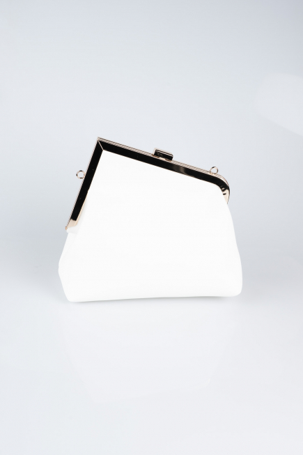 Sac de Soirée Cuir Blanc KC475