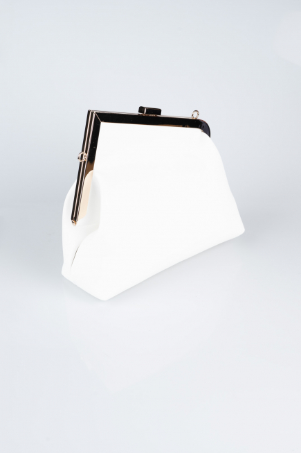 Sac de Soirée Cuir Blanc KC475