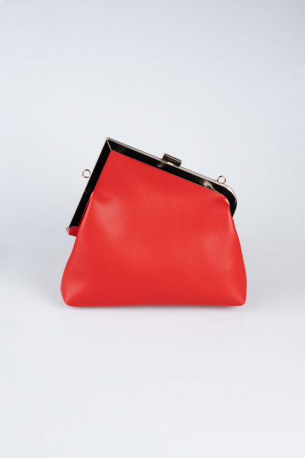Sac de Soirée Cuir Rouge KC475
