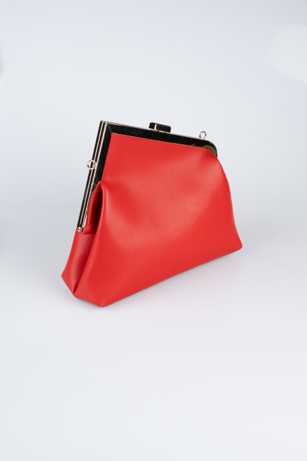 Sac de Soirée Cuir Rouge KC475