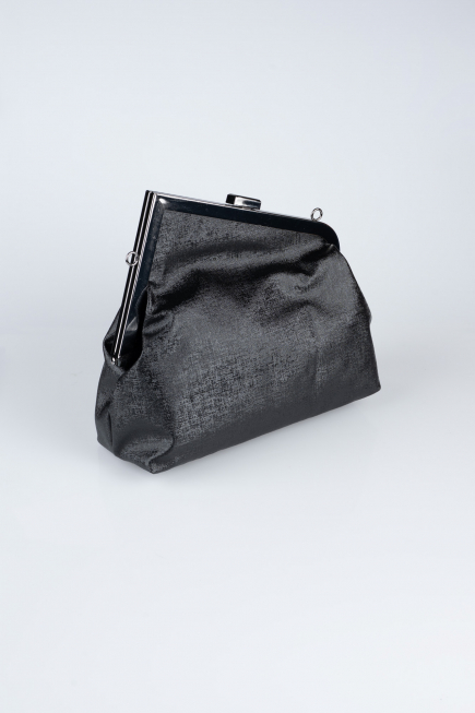 Sac de Soirée Cuir dentelé Noir KC475