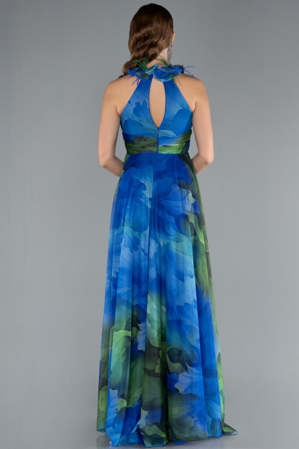 Robe de Soirée Longue Vert d'Eau ABU4901