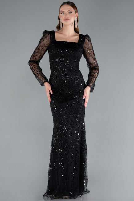 Robe de Soirée Longue Noir ABU4603