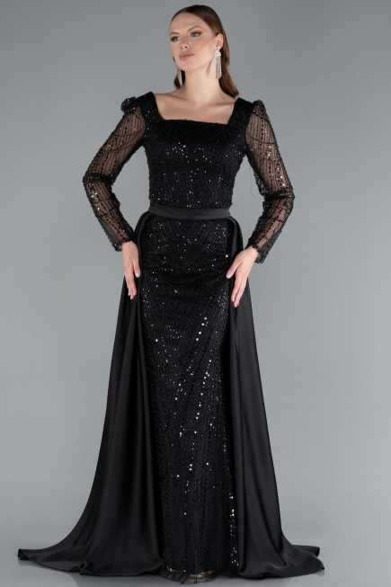 Robe de Soirée Longue Noir ABU4603