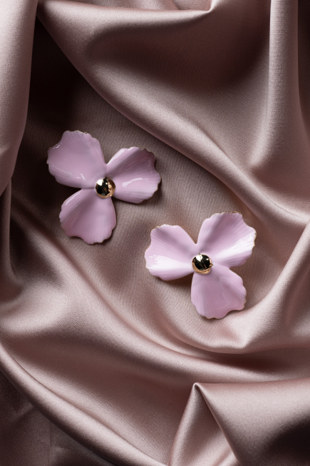 Boucle d'Oreille Rose BJ1020