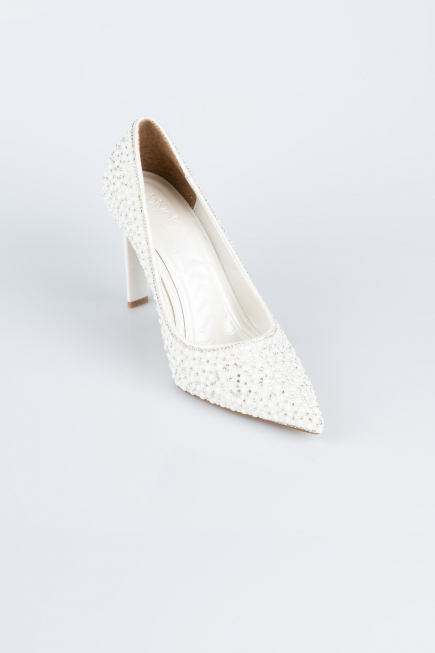Stiletto Pierreux Blanc AB1138