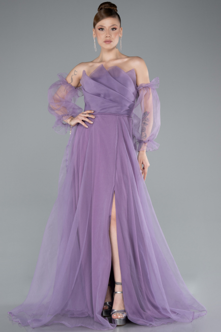 Robe De Soirée Longue Lilas ABU2076