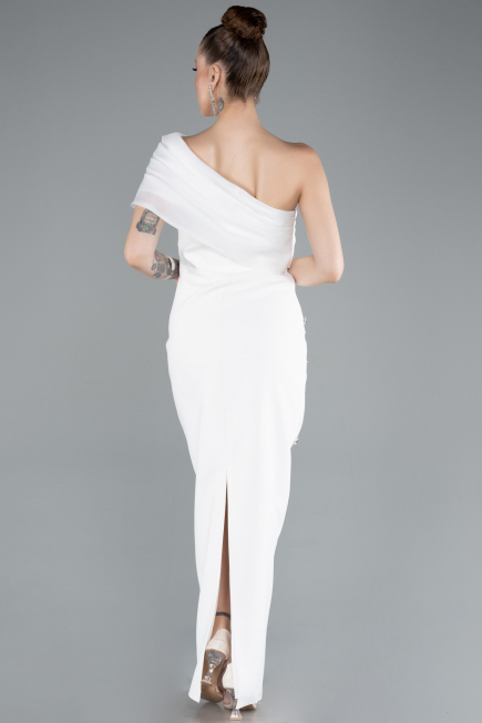 Robe de Cérémonie Midi Blanc ABK2337