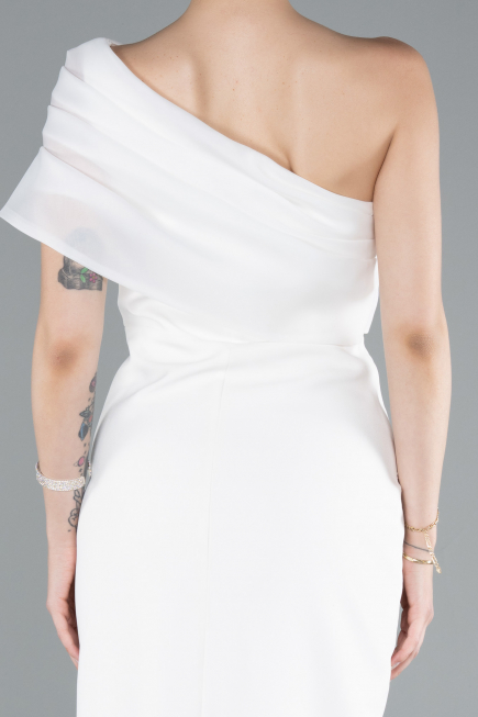 Robe de Cérémonie Midi Blanc ABK2337
