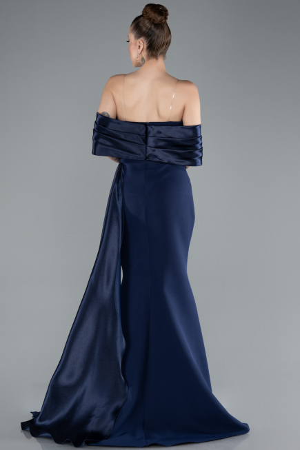Robe Queue de Poisson Longue Bleu Marine ABU4920