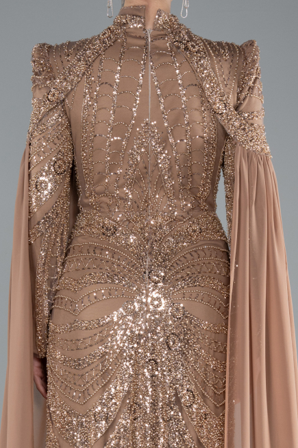 Robe Grande Taille Longue Cuivre ABU4935