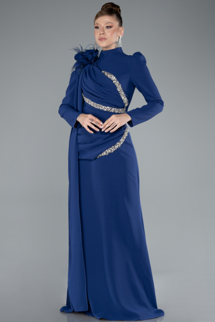 Tenue de Soirée Voilée Longue Parlement ABU4934